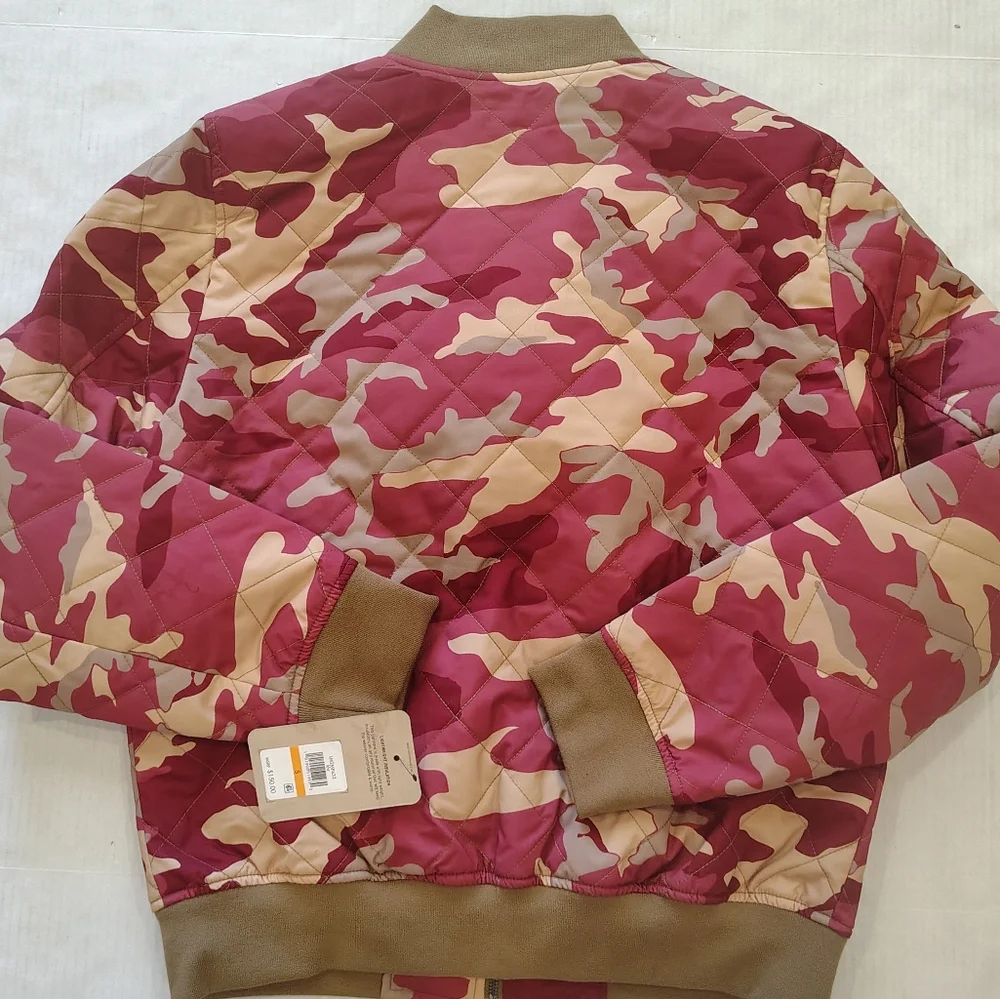 Levi's Red and‎ Tan Camo Bomber Jacket